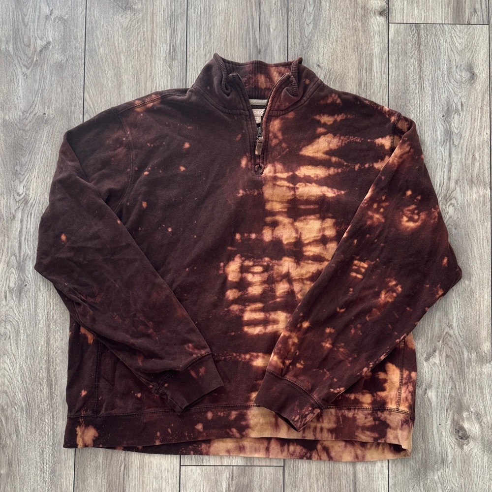 George Men's Zip‎ Up Sweater in Brown and Tan